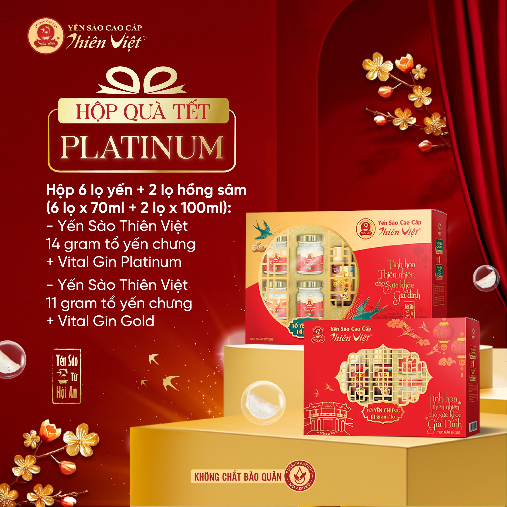 Hộp quà kết hợp hồng sâm và yến sào